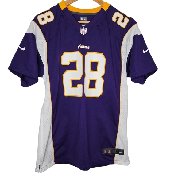 Nike On Field 2012 Adrian Peterson Purple Minnesota Vikings Jersey Youth XL - Picture 1 of 8
